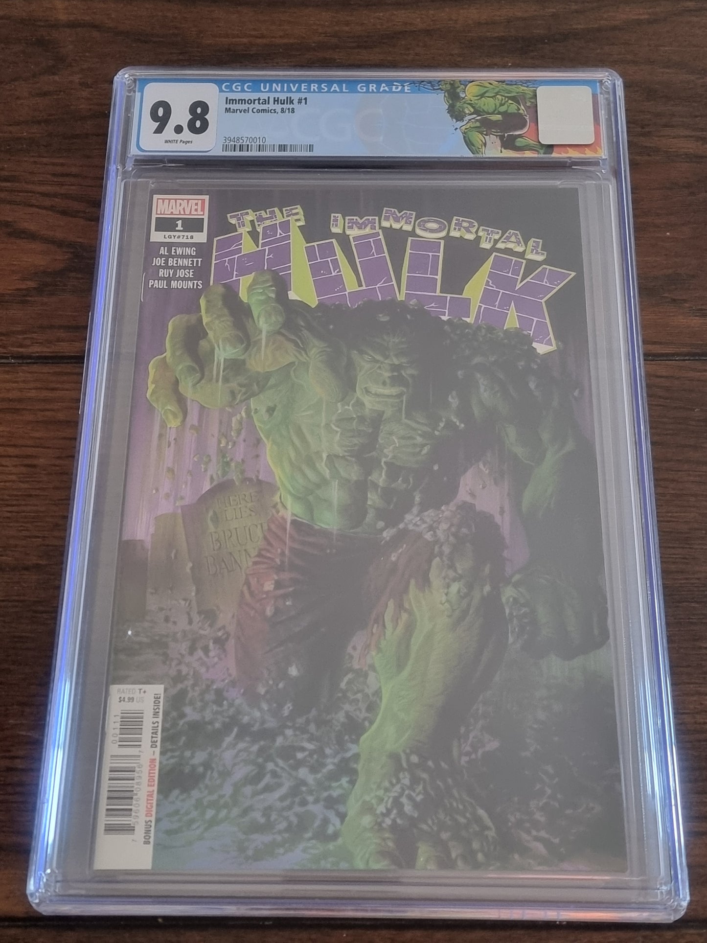 Immortal Hulk 1, CGC 9.8