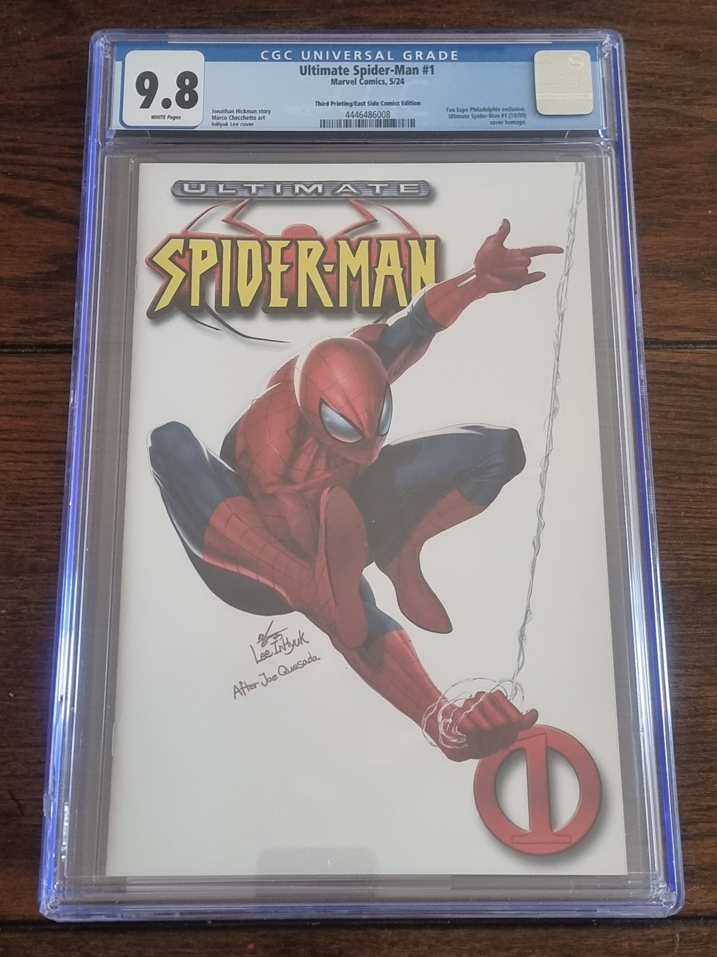 Ultimate Spider-Man 1, 3rd Printing, Inhyuk Lee Fan Expo Variant, CGC 9.8