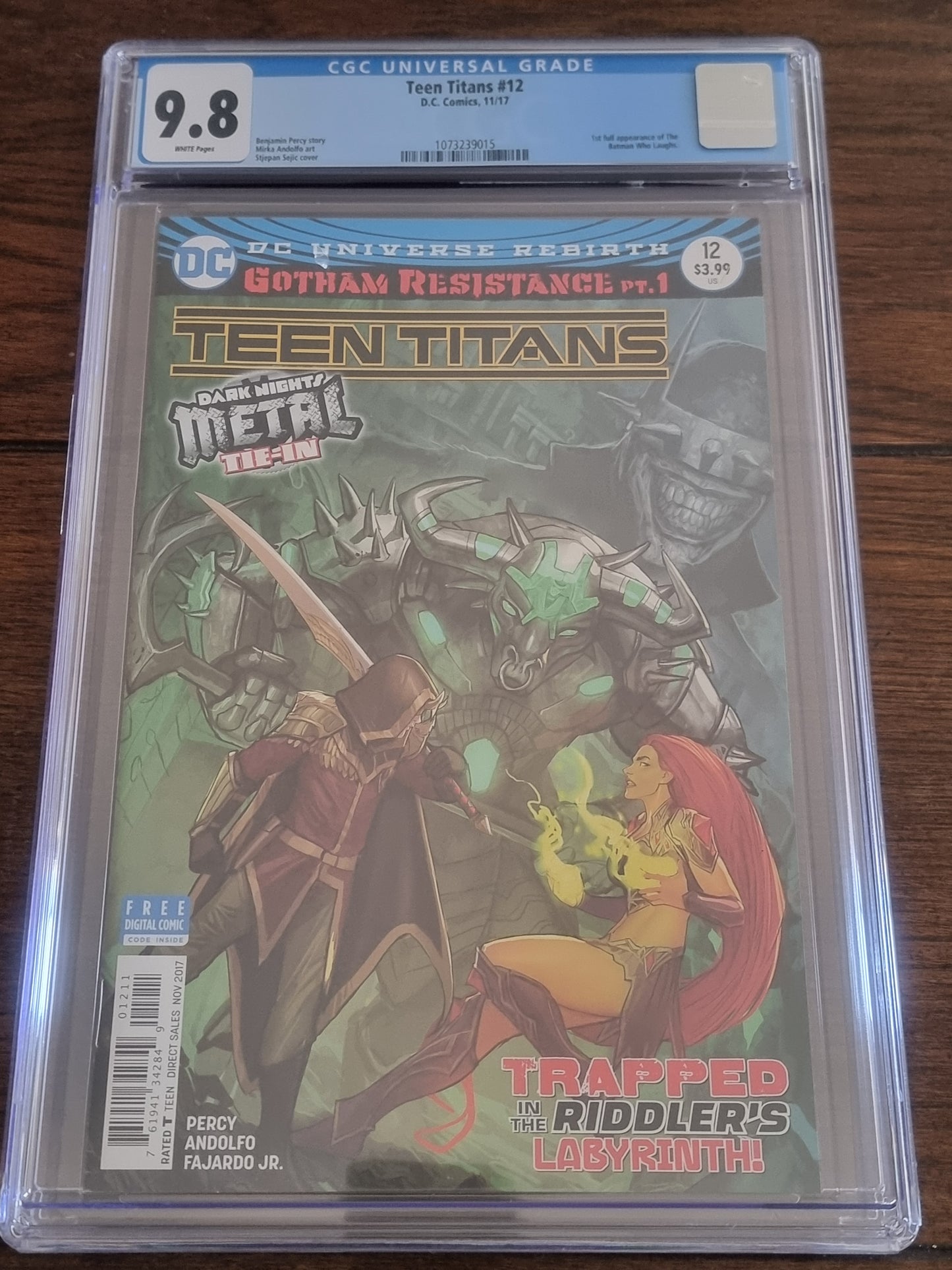 Teen Titans 12, First Edition, First Batman Who Laughs, CGC 9.8