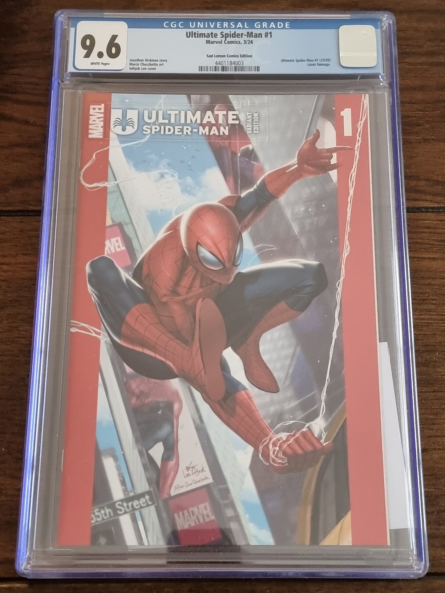 Ultimate Spider-Man 1 Inhyuk Lee Limited Variant (600), CGC 9.6