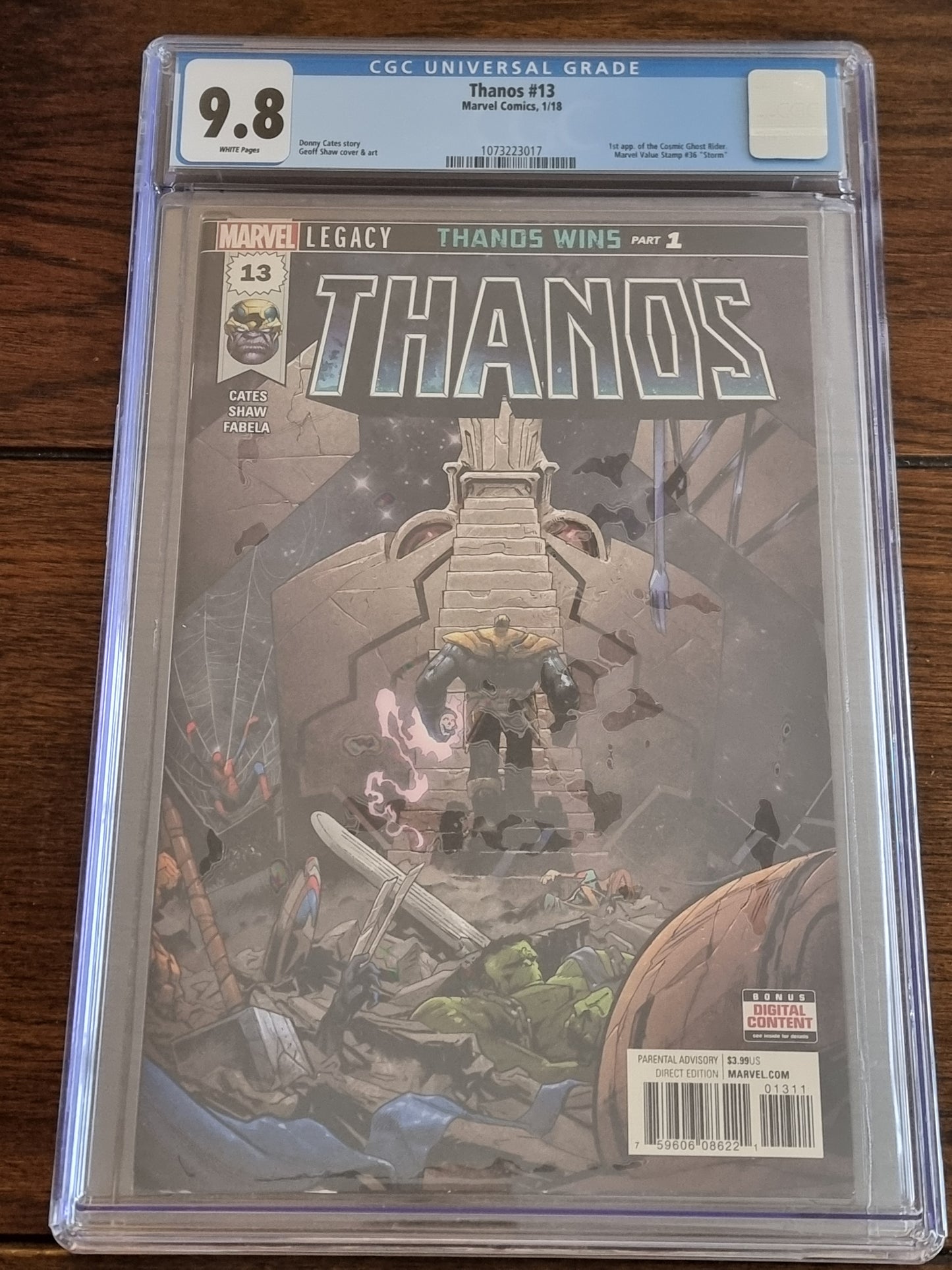 Thanos 13, 1st App Cosmic Ghost Rider 🔥🔥🔥🔥, CGC 9.8