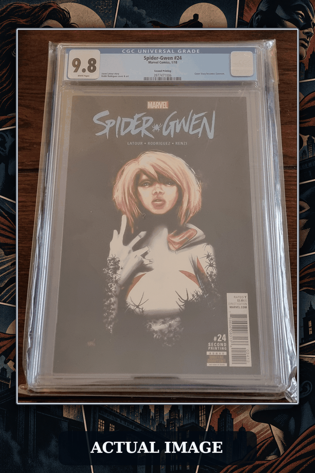 Spider-Gwen #24, 2nd Second Print 1st Gwenom, CGC 9.8