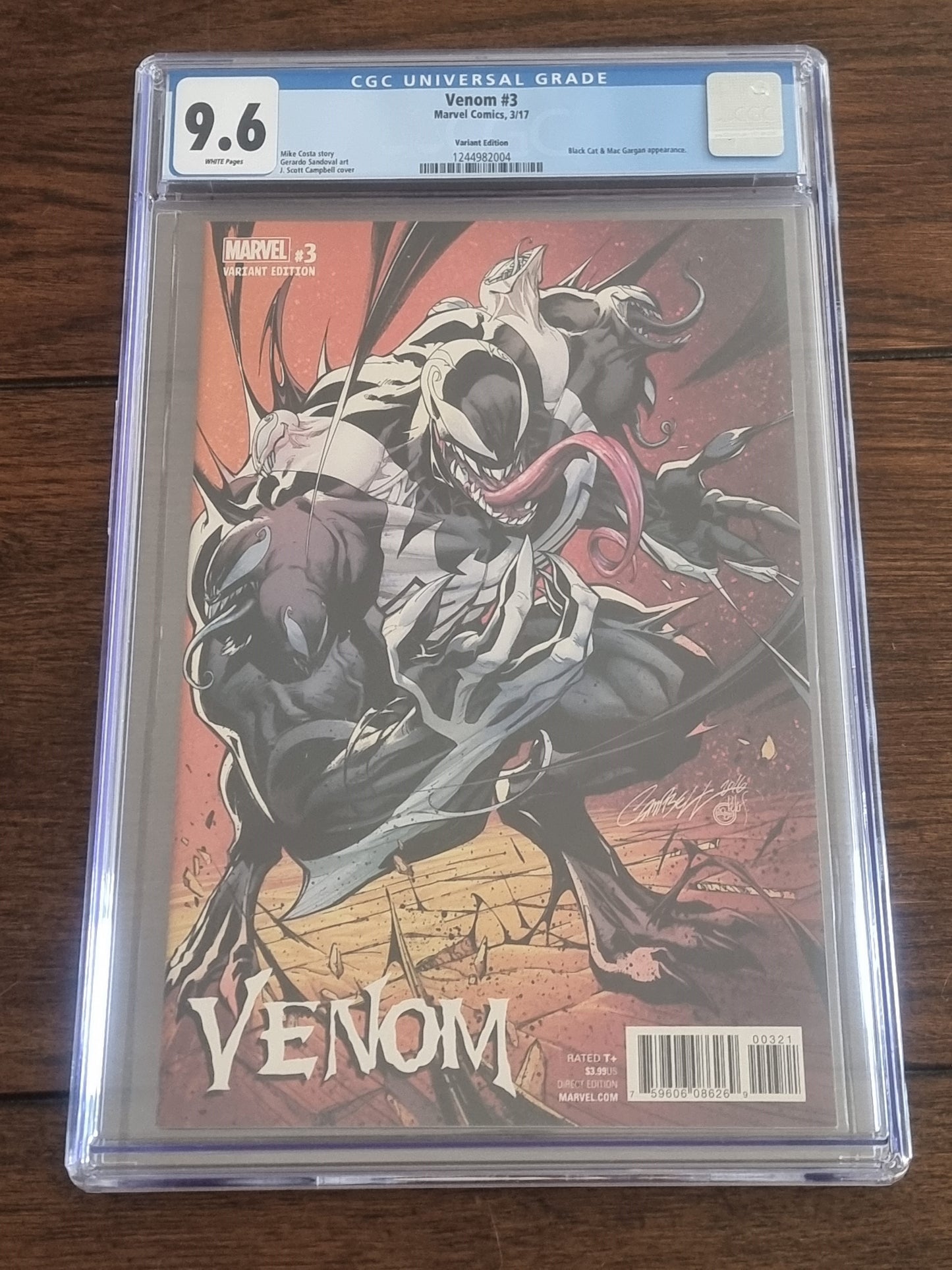 Venom 3, Campbell Variant (2017 series), CGC 9.6