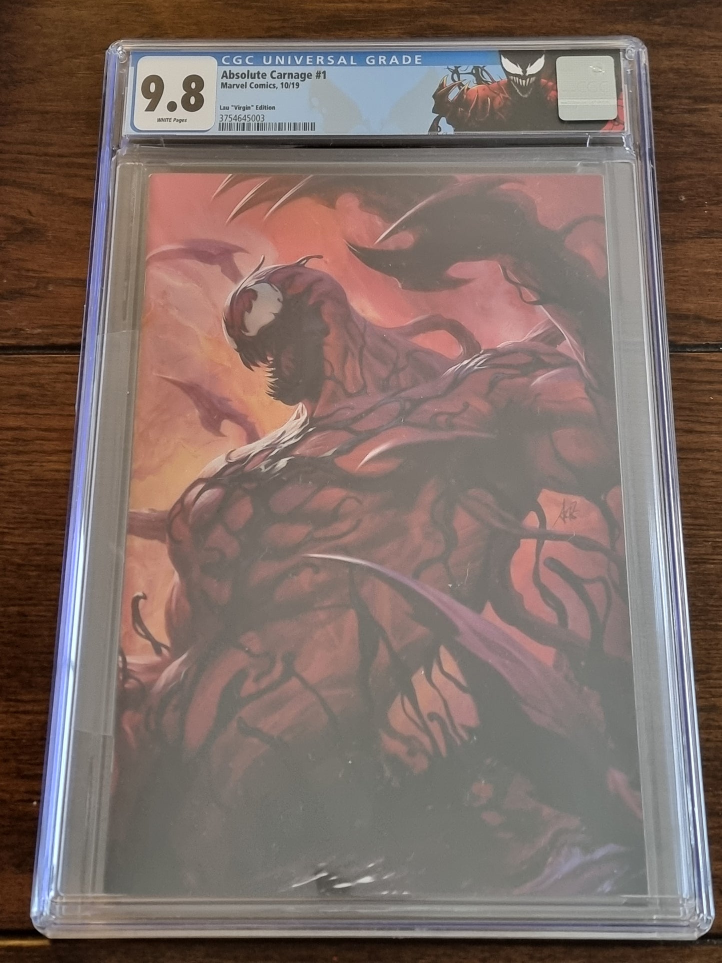 Absolute carnage 1, 1:500 Lau “Virgin” Variant, CGC 9.8