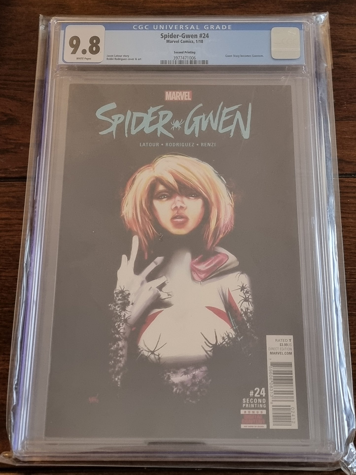 Spider-Gwen 24, 2nd Second Print 1st Gwenom, CGC 9.8