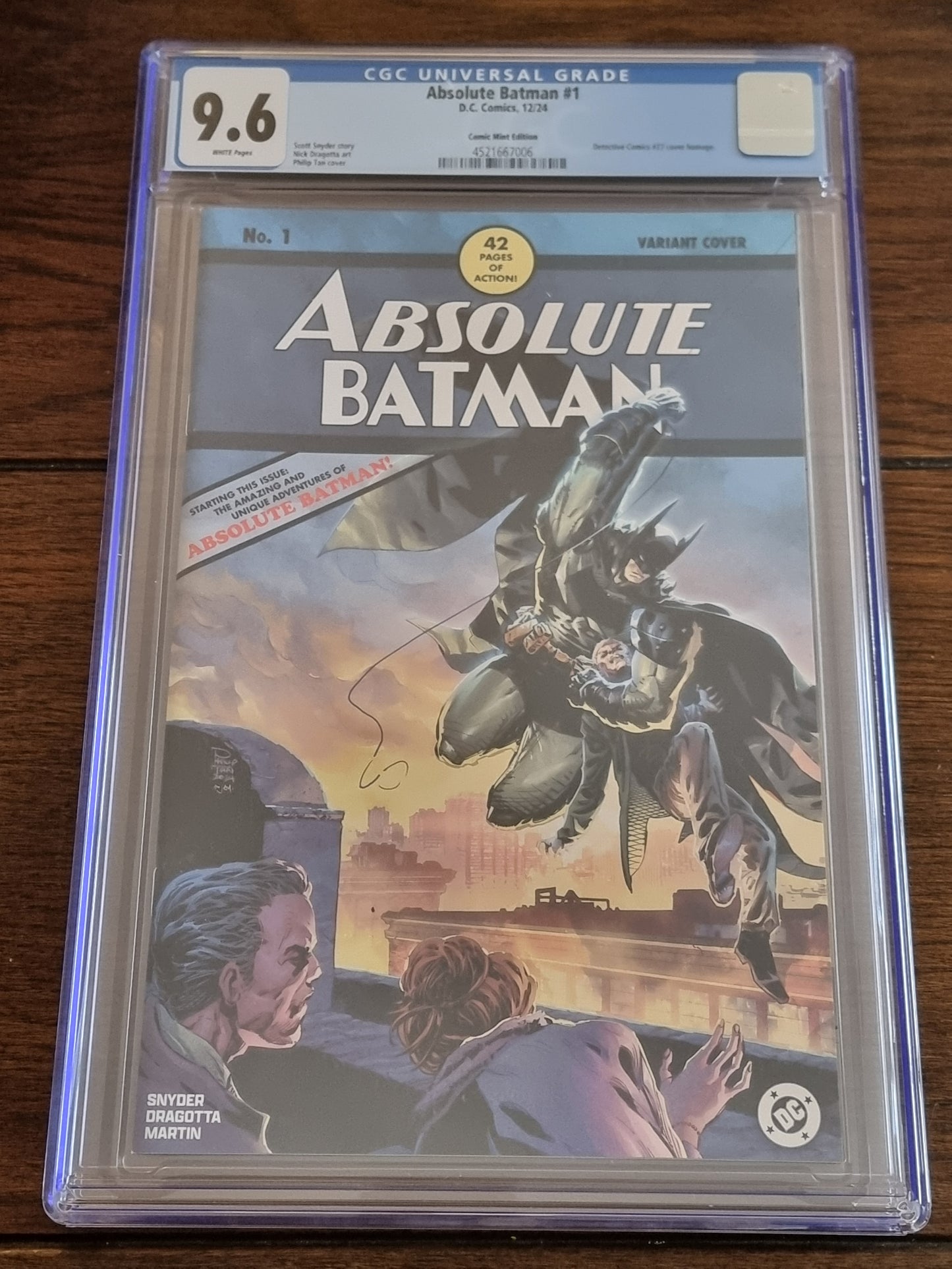Absolute Batman 1, Comic Mint Edition, Detective 27 Homage, CGC 9.6🔥
