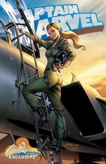 Captain Marvel #1 (2019) — J. Scott Campbell Cover E Fighter Pilot Exclusive, NM