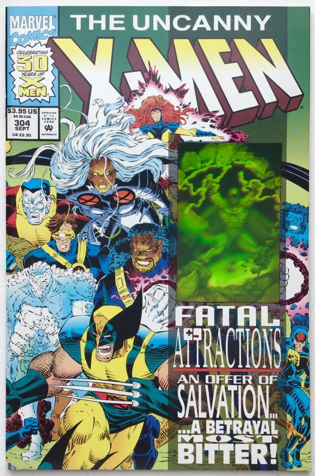 Uncanny X-Men 304, Hologram Cover, NM