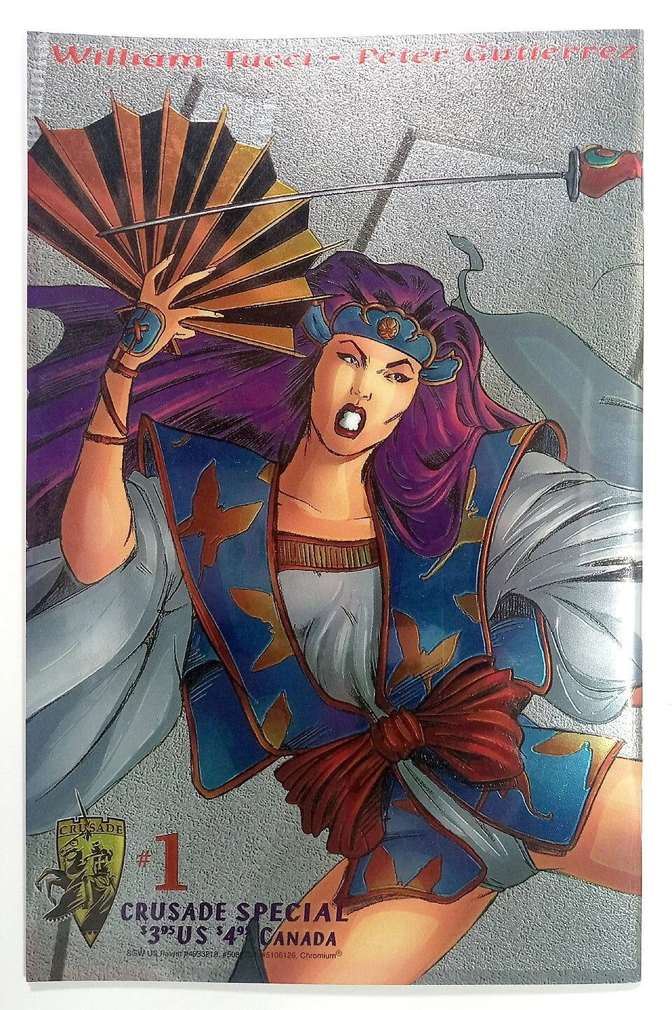Shi vs Tomoe 1, Crusade Special Chromium Wraparound Cover Crusade Comics, NM