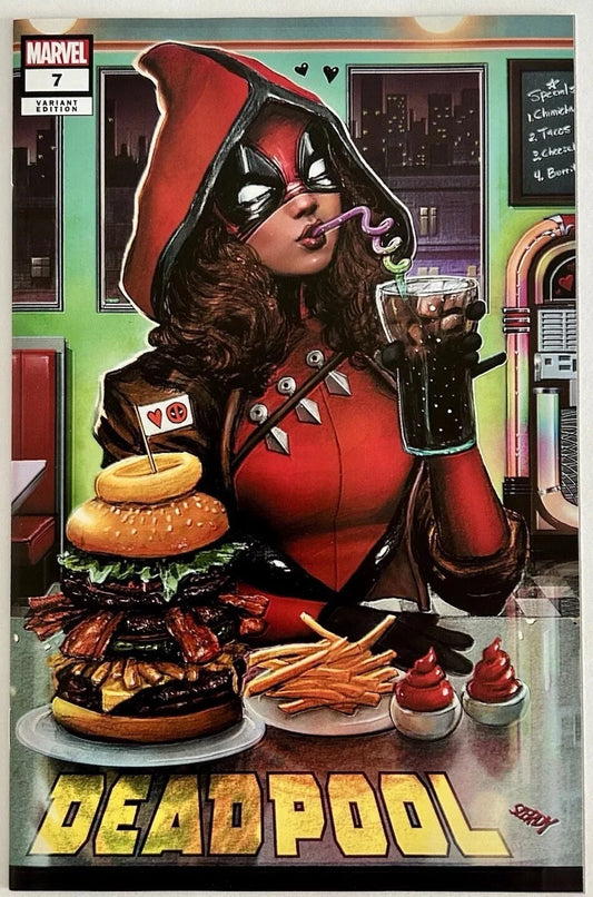 DEADPOOL 7, 🔑 Nathan Szerdy Exclusive Diner Cover Trade Variant LTD 3000, NM